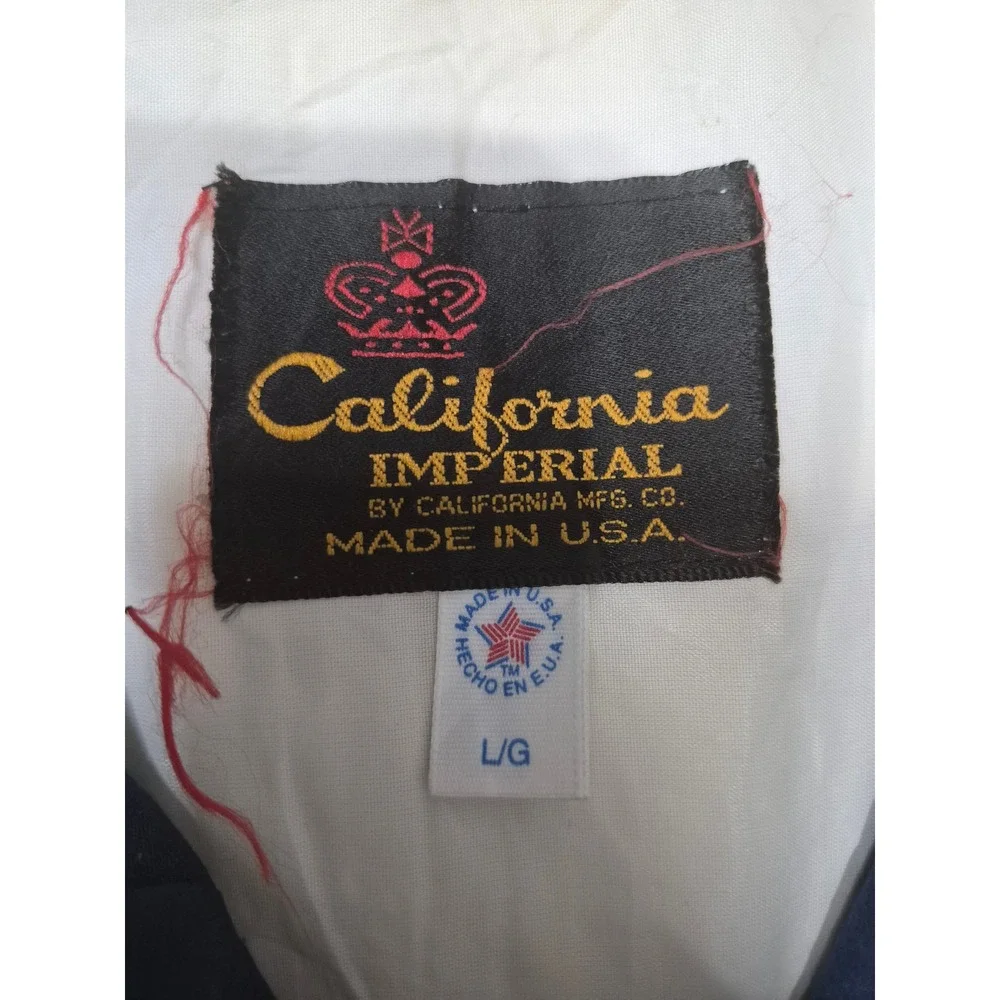 Vintage California Imperial Maytag Windbreaker Jacket White Mens Large USA Made